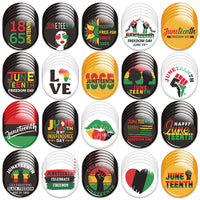 Dvbonike 100Pcs Juneteenth Button Pins - Juneteenth Freedom Day Round Badges Celebrate Black Freedom Brooch Pin Free-ish Since 1865 Black History Activity Supplies Decor for Clothe Bag Accessories