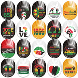 Dvbonike 100Pcs Juneteenth Button Pins - Juneteenth Freedom Day Round Badges Celebrate Black Freedom Brooch Pin Free-ish Since 1865 Black History Activity Supplies Decor for Clothe Bag Accessories