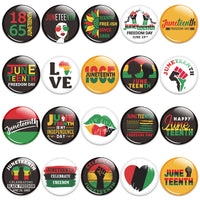 Dvbonike 100Pcs Juneteenth Button Pins - Juneteenth Freedom Day Round Badges Celebrate Black Freedom Brooch Pin Free-ish Since 1865 Black History Activity Supplies Decor for Clothe Bag Accessories