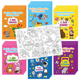 Dvbonike 24Pcs Positive Affirmation Coloring Books - Promote Confidence DIY Color-in Pages Booklet Bulk Drawing Motivational Stress Relieving Party Supplies for School Classroom Rewards Gift for Kids