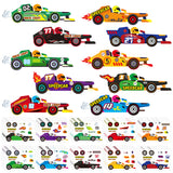 Dvbonike 40Pcs Make a Race Car Stickers for Kids Make Your Own Speedcar Sticker DIY Racing Vehicle Waterproof Decals Birthday Party Decoration Manual Activity Classroom Rewards Party Favor Supplies