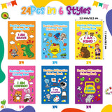 Dvbonike 24Pcs Positive Affirmation Coloring Books - Promote Confidence DIY Color-in Pages Booklet Bulk Drawing Motivational Stress Relieving Party Supplies for School Classroom Rewards Gift for Kids
