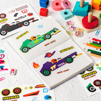Dvbonike 40Pcs Make a Race Car Stickers for Kids Make Your Own Speedcar Sticker DIY Racing Vehicle Waterproof Decals Birthday Party Decoration Manual Activity Classroom Rewards Party Favor Supplies