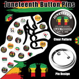 Dvbonike 100Pcs Juneteenth Button Pins - Juneteenth Freedom Day Round Badges Celebrate Black Freedom Brooch Pin Free-ish Since 1865 Black History Activity Supplies Decor for Clothe Bag Accessories