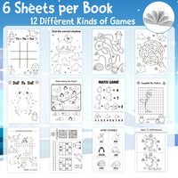 Dvbonike 24Pcs Polar Animals Activity Books for Kids Bulk Winter Mini Fun Games Coloring Book Party Favors Penguin Goodie Bags Stuffers for Christmas Birthday Classroom School Rewards Supplies