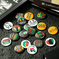 Dvbonike 100Pcs Juneteenth Button Pins - Juneteenth Freedom Day Round Badges Celebrate Black Freedom Brooch Pin Free-ish Since 1865 Black History Activity Supplies Decor for Clothe Bag Accessories