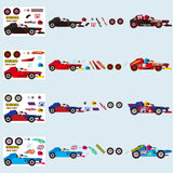 Dvbonike 40Pcs Make a Race Car Stickers for Kids Make Your Own Speedcar Sticker DIY Racing Vehicle Waterproof Decals Birthday Party Decoration Manual Activity Classroom Rewards Party Favor Supplies