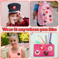Dvbonike 100Pcs Heart Health Awareness Button Pins - Red Ribbon Round Badges Party Favor Heart Disease Awareness Pinback Decoration for School Classroom Activity Gift Supplies Clothe Bag Accessories