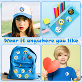Dvbonike 100Pcs Down Syndrome Awareness Button Pins - Blue Yellow Ribbon Round Badges Party Favor Care Support Pinback Decoration for School Classroom Activity Gift Supplies Clothe Bag Accessories