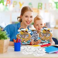 Dvbonike 24Pcs Color Your Own Noah Ark Cards Sunday School Crafts for Kids 9.4 x 9.4 inch Coloring Card with Biblical Scene Animals Drawing Decor Party Gifts Home Classroom Art Activity Supplies