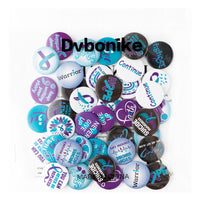 Dvbonike 40Pcs Suicide Prevention Awareness Button Pins Blue Purple Ribbon Semicolon Round Badges, World Suicide Prevention Day Hope Faith Brooch Pin Decoration Supplies, Clothing Bag Hat Accessories