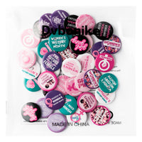 Dvbonike 40Pcs Women's History Month Button Pins Party Favor - Feminist Round Badge Pinback Girl Power Female Decoration for Feminism Support Celebration Activity Supplies Clothe Bag Accessories