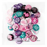 Dvbonike 40Pcs Women's History Month Button Pins Party Favor - Feminist Round Badge Pinback Girl Power Female Decoration for Feminism Support Celebration Activity Supplies Clothe Bag Accessories