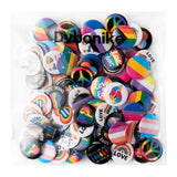 Dvbonike 100Pcs Gay Pride Button Pins - Rainbow LGBT Round Badges Love is Love Heart Bisexual Proud Brooch Pin for Parade Festival Activity Decoration Party Favors Supplies Clothe Bag Hat Accessories