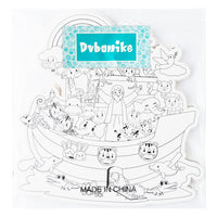 Dvbonike 24Pcs Color Your Own Noah Ark Cards Sunday School Crafts for Kids 9.4 x 9.4 inch Coloring Card with Biblical Scene Animals Drawing Decor Party Gifts Home Classroom Art Activity Supplies