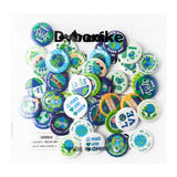 Dvbonike 40Pcs Earth Day Button Pins - Save The Earth Round Badge Environmental Protection Pinback Decoration for School Classroom Educational Activity Gift Party Favor Supplies Clothe Bag Accessories