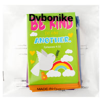 Dvbonike 24Pcs Bible Coloring Books Religious Theme DIY Color-in Pages with Inspirational Words Drawing Holiday Christian Activity Supplies for Sunday School Classroom Rewards Artwork Gift for Kids