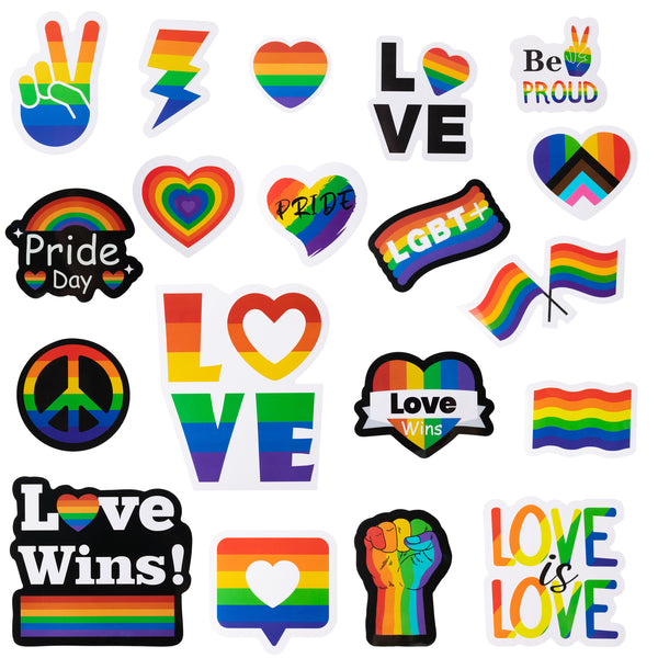 Dvbonike 20Pcs Gay Pride Rainbow Car Magnet Decorations  Heart Flags Waterproof Refrigerator Magnets LGBT LGBTQ Love is Love Magnetic Stickers for Pride Day Parade Supplies Home Party Decor for Cars