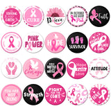 Dvbonike 40Pcs Breast Cancer Awareness Pins Buttons With Inspirational Texts Pink Ribbon Hope Faith Love Round Badges Decoration You Are Not Alone Brooch Pin for Event Supplies Clothe Bag Accessories