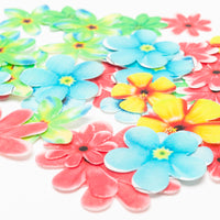 Dvbonike 200Pcs Edible Cupcake Toppers Butterfly Flower Decorations Rice Paper Cake Set Theme Birthday Party Decor Supplies Dessert Food Patterns Picks Mixed Size Colour Wafer Wedding Bridal Shower