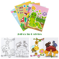 Dvbonike 24Pcs Insects Coloring Books Including Butterfly Beetle Bugs Art Coloring Book DIY Booklet Drawing Patterns Birthday Party Favors Gifts Home Classroom Activity Supplies for Kids Age 4-8
