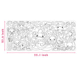 Dvbonike Axolotl Giant Coloring Poster Amphibian Theme Large Blank Doodle Art Paper Banner 55.1X 23.6 Inch DIY Drawing Supplies Kids Birthday Party Favors Gifts for Home School Classroom Activity