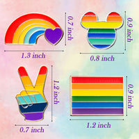 Dvbonike 12Pcs Rainbow Gay Pride Pins Parade Accessories Sets LGBT LGBTQ Flag Love is Love Enamel Pin Decorations Festivals Ornaments Colorful Decoration for Backpacks Hats Clothes Bags for Lesbian