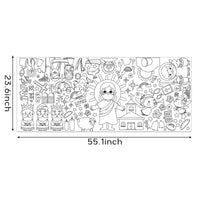 Dvbonike Giant Christian Bible Coloring Poster with Crosses Churches Kids DIY Blank Doodle Art Paper Banner 55.1X 23.6 Inch Jumbo Wall Decoration for Sunday School Group Activity Home Party Supplies