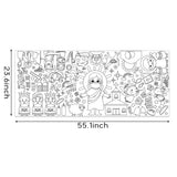 Dvbonike Giant Christian Bible Coloring Poster with Crosses Churches Kids DIY Blank Doodle Art Paper Banner 55.1X 23.6 Inch Jumbo Wall Decoration for Sunday School Group Activity Home Party Supplies