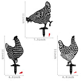 3Pcs Acrylic Chicken Yard Art Rooster Hen Silhouette Yards Stake Handheld Animal Toys Decorations Hollow Lifelike Hen Ornament Lawn Floor Stakes Outdoor and Garden Statue Farmhouse Decor