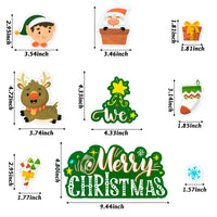 Dvbonike 20Pcs Christmas Refrigerator Magnets Waterproof Merry Christmas Car Decoration Including Xmas Tree Santa Reindeer Gingerbread Snowman Fridge Magnets for Holiday Party Supplies