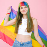 Dvbonike 24Pcs Gay Pride Pins with Rainbow Silicone Bracelets LGBT Heart Flag Lapel Pins for Daily Wear and LGBTQ Parade Celebration Festival Ornaments Colorful Decors Party Favor