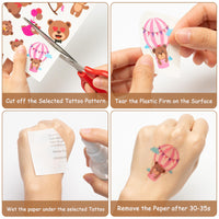 Dvbonike 94Pcs Cute Bear Party Favors Treasure Box Toys Including Bear Coloring Book Temporary Tattoo Sticker for Birthday Party School Classroom Rewards Candy Goodie Bag Fillers Gift Toys for Kids