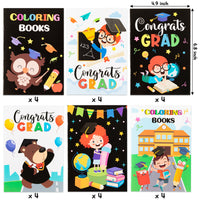 Dvbonike 24Pcs Kindergarten Graduation Coloring Books Congrats Grad DIY Color-in Pages with Animals Cartoon Characters Drawing Party Favors Gift Home School Classroom Artwork Supplies for Kids Age 4-8