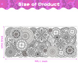 Dvbonike Jumbo Mandala Coloring Poster Giant Flower Color-in Paper Poster DIY Drawing Blank Doodle Art Banner Circular Floral Patterns 55.1x23.6 inch Wall Decor, Home School Activity Party Supplies for Kids