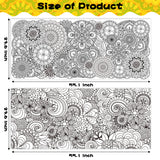 Dvbonike 2Pcs Jumbo Mandala Coloring Poster Giant Flower Color-in Paper Poster DIY Drawing Art Blank Banner Table Cover 55.1 x 23.6 inch Wall Decor, Home School Activity Party Supplies for Kids