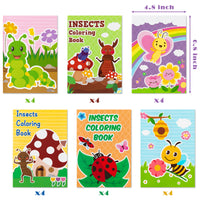 Dvbonike 24Pcs Insects Coloring Books Including Butterfly Beetle Bugs Art Coloring Book DIY Booklet Drawing Patterns Birthday Party Favors Gifts Home Classroom Activity Supplies for Kids Age 4-8