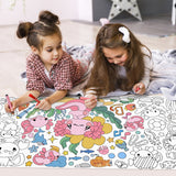 Dvbonike Axolotl Giant Coloring Poster Amphibian Theme Large Blank Doodle Art Paper Banner 55.1X 23.6 Inch DIY Drawing Supplies Kids Birthday Party Favors Gifts for Home School Classroom Activity