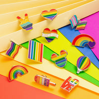 Dvbonike 12Pcs Rainbow Gay Pride Pins Parade Accessories Sets LGBT LGBTQ Flag Love is Love Enamel Pin Decorations Festivals Ornaments Colorful Decoration for Backpacks Hats Clothes Bags for Lesbian