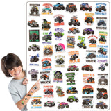 Dvbonike 106Pcs Monster Truck Party Favors Birthday Party Supplies Including Truck Stickers Tattoo Stickers Face Stickers Car Monster Truck Coloring Book for Your Friends Gift Reward Students Kids