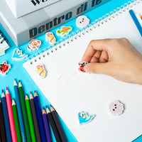 Dvbonike 60Pcs Ocean Animals Mini Erasers for Kids Bulk, Novelty Sea Animal Cute Pencil Eraser Marine Life 3D Desk Pet for Classroom Prizes Student Homework Reward Party Favors Gift Filler Supplies