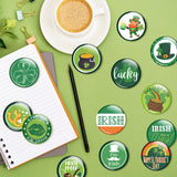 Dvbonike 40Pcs St. Patrick's Day Buttons Pins Shamrock Irish Round Badges Decoration, Saint Patrick's Day Brooch Pin, Lucky Party Favor Parade Supplies , Accessories for Hat Clothe Bags (20 Styles)