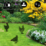 3Pcs Acrylic Chicken Yard Art Rooster Hen Silhouette Yards Stake Handheld Animal Toys Decorations Hollow Lifelike Hen Ornament Lawn Floor Stakes Outdoor and Garden Statue Farmhouse Decor