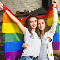 Dvbonike 24Pcs Gay Pride Pins with Rainbow Silicone Bracelets LGBT Heart Flag Lapel Pins for Daily Wear and LGBTQ Parade Celebration Festival Ornaments Colorful Decors Party Favor