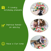 Dvbonike Giant Christmas Coloring Poster with Santa Snow Snowman Elk Kids DIY Blank Doodle Art Paper Banner 55.1 X 23.6 Inch Jumbo Wall Decoration for School Group Activity Home Party Supplies