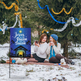 Dvbonike Jesus Is The Reason For The Season Garden Flag Christmas Nativity Linen Flags Vertical Double Sided Burlap Banner Outdoor Party Decors for Winter Farmhouse Lawn Yard Porch 18.4 x 12.4 Inch