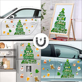 Dvbonike 20Pcs Christmas Refrigerator Magnets Waterproof Merry Christmas Car Decoration Including Xmas Tree Santa Reindeer Gingerbread Snowman Fridge Magnets for Holiday Party Supplies