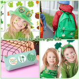 Dvbonike 40Pcs St. Patrick's Day Buttons Pins Shamrock Irish Round Badges Decoration, Saint Patrick's Day Brooch Pin, Lucky Party Favor Parade Supplies , Accessories for Hat Clothe Bags (20 Styles)