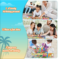 Dvbonike Jumbo Mandala Coloring Poster Giant Summer Color-in Paper Poster DIY Drawing Blank Doodle Art Banner 55.1 x 23.6 inch Tablecloth Wall Decoration, Home School Activity Party Supplies for Kids
