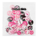 Dvbonike 40Pcs Breast Cancer Awareness Pins Buttons With Inspirational Texts Pink Ribbon Hope Faith Love Round Badges Decoration You Are Not Alone Brooch Pin for Event Supplies Clothe Bag Accessories